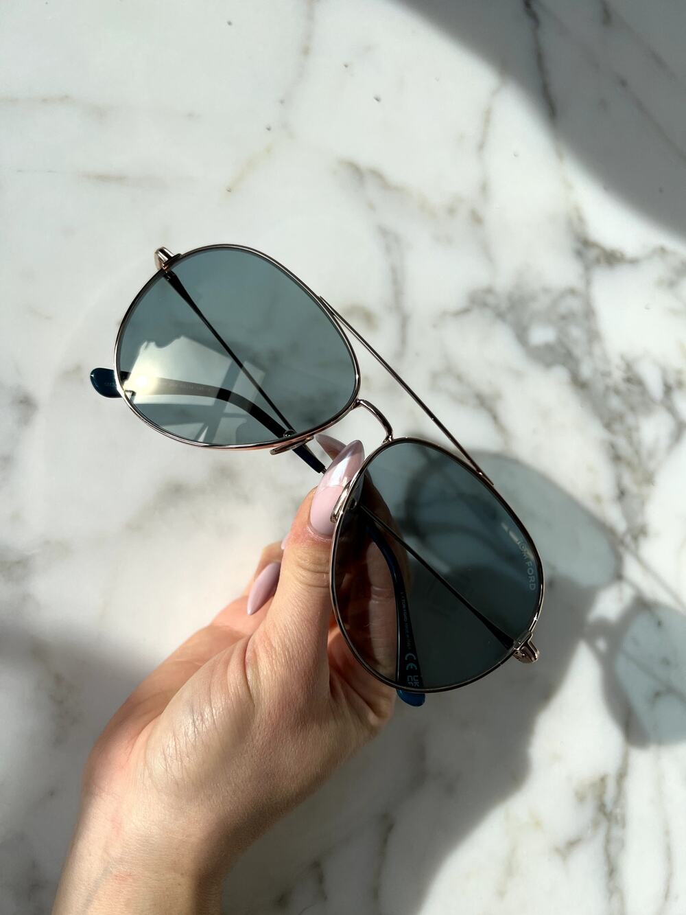 NEW Tom Ford FT0996 Dashel Gold Blue Aviator Sunglasses